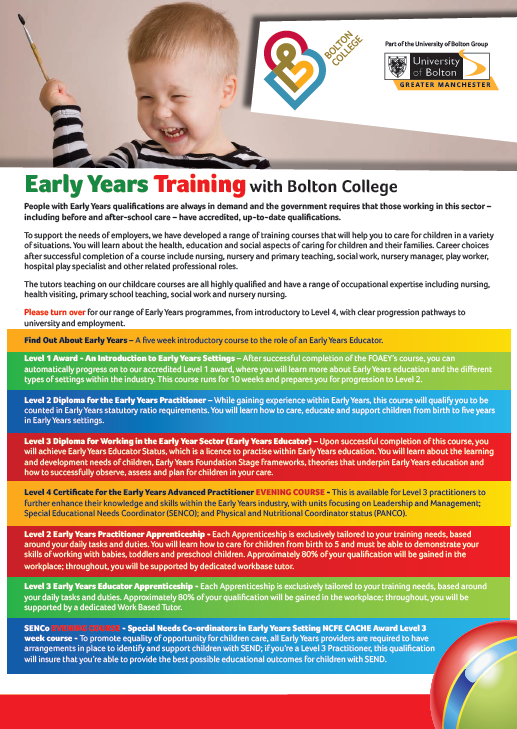 Jobs Bolton College Flyer 2024